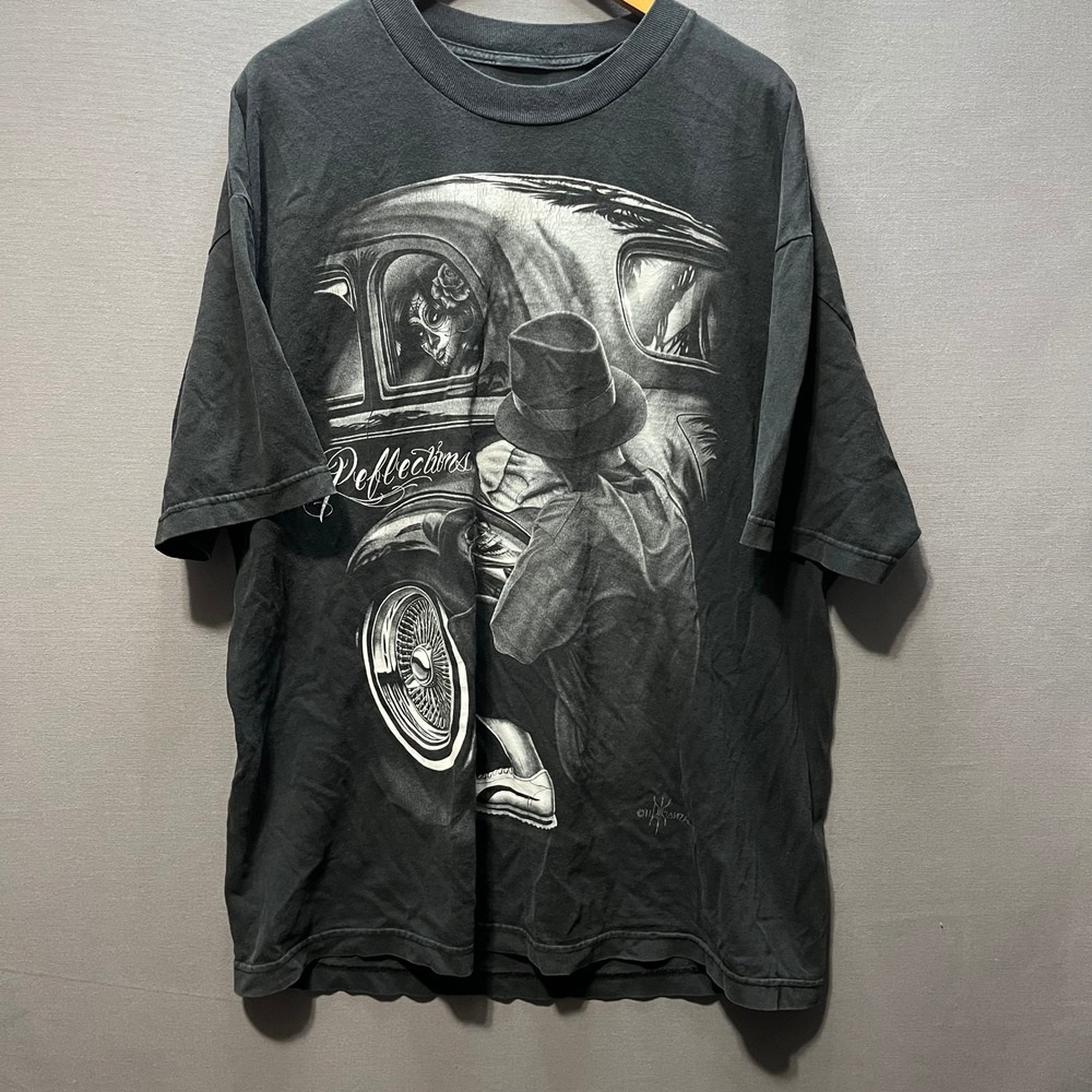 DGA Reflections David Gonzales Graphic Tee Black Mens XL Lowrider Art Shirt